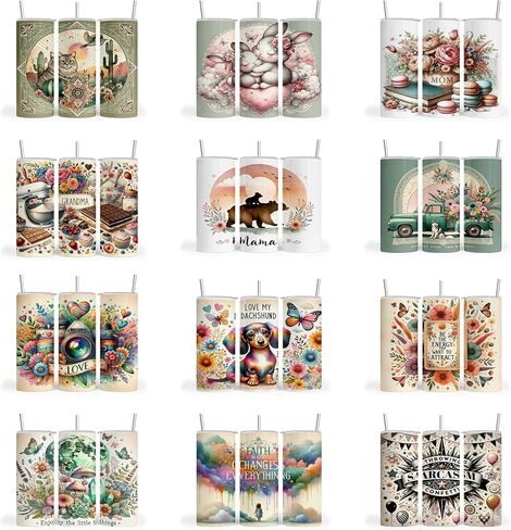 50 Pc. Ready-to-Press Sublimation for Tumblers - 20 oz Transfer Sheets Paper - 50 Sheet Variety Pack in Saudi Arabia