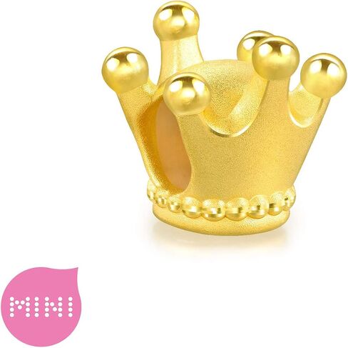 Sang Sang Sang 999 24K Gold Gold Princess Tiara Crown Mini Charm Bracelet for Women 92313C in Saudi Arabia