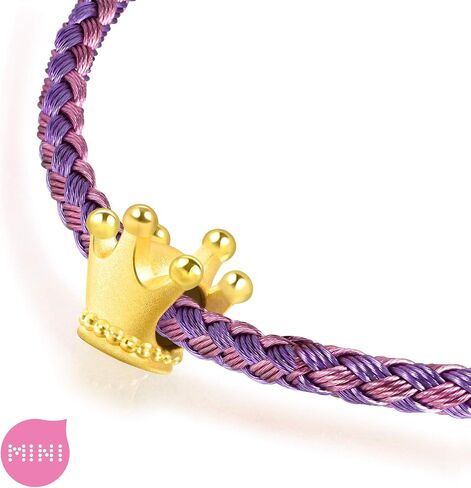 Sang Sang Sang 999 24K Gold Gold Princess Tiara Crown Mini Charm Bracelet for Women 92313C in Saudi Arabia
