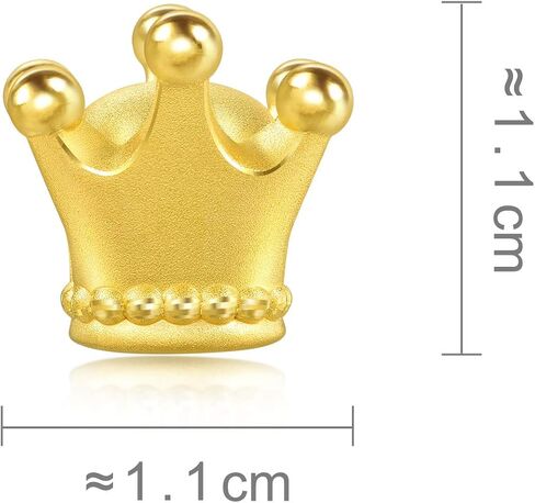 Sang Sang Sang 999 24K Gold Gold Princess Tiara Crown Mini Charm Bracelet for Women 92313C in Saudi Arabia