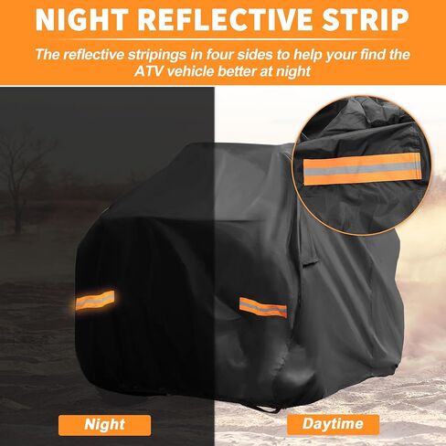 X AutoHaux ATV غطاء لـ Can-Am Outlander 400 500 650 800R مقاومة للماء 4 Wheelers Quad Cover for Can-Am Renegade 1000 800r Sun Sun Rain Scophorting 210d-Pu Black in Kuwait