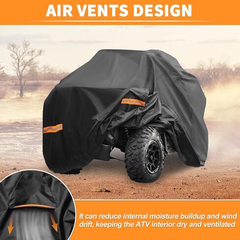 X AutoHaux ATV غطاء لـ Can-Am Outlander 400 500 650 800R مقاومة للماء 4 Wheelers Quad Cover for Can-Am Renegade 1000 800r Sun Sun Rain Scophorting 210d-Pu Black in Kuwait