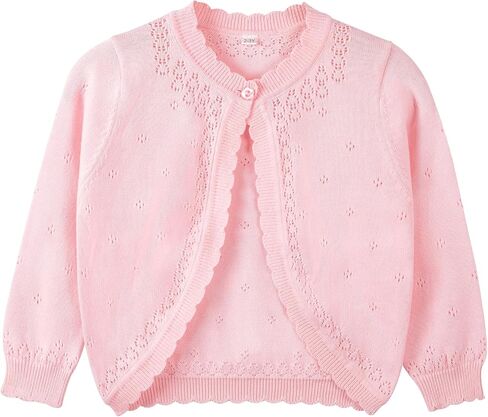 Danny D Toddler Girls Open Front Shrug Cardigan Children Knit Long Sleeve Bolero with Button Closure for 2Years-7Years in Saudi Arabia