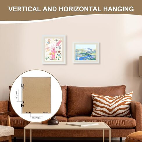 RACHERABLE KIDS Kids Art Display Frames 8.5x11 Gallery - 4 Pack Front Loading Storage for Classroom ، Daycare & Home | يحمل 50 أعمالًا فنية لكل | لا حاجة للظهر (أسود) in Saudi Arabia