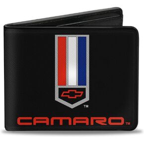 Buckle-Down Men's PU Bifold Wallet, Multicolor Blue, 4.0" x 3.5"