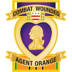 Combat Wounded Agent Orange Decal 6 Inch