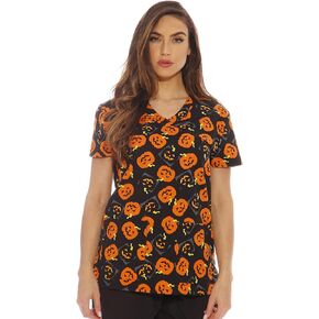 Dreamcrest Women's Scrub Tops Holiday Scrubs