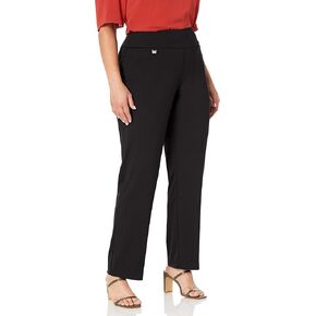SLIM-SATION Women's Plus Size Pull on Solid Knit Flare Leg Pant with Tummy Panel in Kuwait