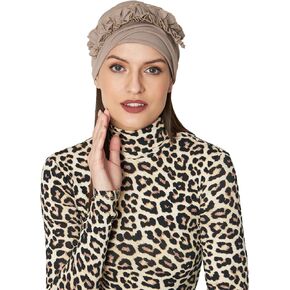 SAKUCHI Bamboo Chemo Ruffle Cap for Women Beanie Turbans Headwear Hat Chemo Headwear Women
