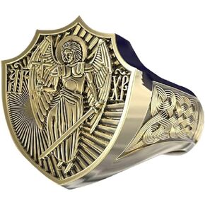 خاتم الملاك للرجال، خاتم أجنحة الملاك ريترو الملاك الدائري الدائري الشرير الصخرة الملاك السيف الدائري الهيب هوب خاتم راكبي الدراجات النارية للرجال خمر الأساطير اليونانية الملاك درع خاتم المجوهرات هدية عيد الأب الملحقات in Kuwait