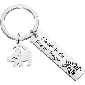 Lywjyb Birdgot Movie Inspired Gift Encouragement Gift I Laugh in the Face of Danger Keychain