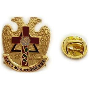 Scottish Rite Rose Croix Cross 32 Degree Masonic Masonry Freemason Lapel Pin