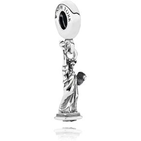 Women New York Statue of Liberty Dangle Charm for Bracelets Necklaces Pendants USA Great Again Big Apple New Yorker Gift for Mom Girls Auntie Granddaughter Daughter Dad Friends Family
