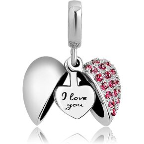 KunBead I Love You Heart Birthstone Charms for Bracelets Birthday Gift for Grandma Sister Mom Best Friend in Kuwait