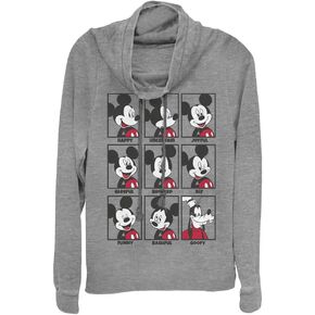 Disney Classic Mickey Mood Women's Cowl Neck Long Sleeve Knit Top in Saudi Arabia