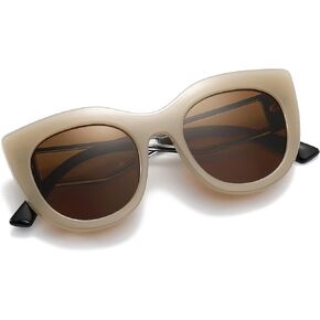 SUNGAIT Oversized Vintage Polarized Cat Eye Sunglasses for Women Trendy Sung lasses Ladies Sunnies