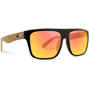 TREEHUT Wooden Bamboo Sunglasses Temples Classic Aviator Retro Square Wood Sunglasses