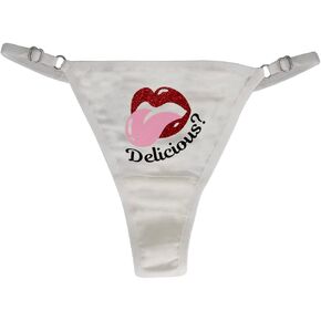 Delicious Sexy Transparent See Through & Cotton Thong Bikini Women's Funny Underwear Panties Lingerie