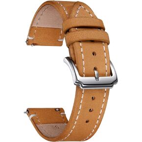 BINLUN Leather Watch Strap Quick Release Crazy Horse Thick Watch Band Replacement for Men Women