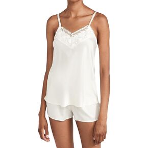 Women's Kylie Charmeuse Cami Set with Lace