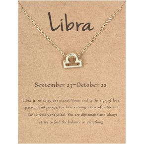 12 Zodiac Signs Necklace for Women Girls Constellation Pendant Necklace Horoscope Necklaces for Women 12 Zodiac Sign Necklaces Jewelry Astrology Necklaces