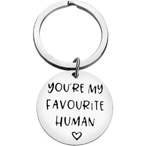 Xiahuyu Boyfriend Keychain Girlfriend Gifts You're My Favourite Human Keychain Boyfriend Birthday Gifts Christmas Keychain Gifts Anniversary Valentine Day Gifts for Couple