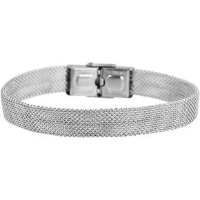 Edforce Stainless Steel Mesh Link Bracelet