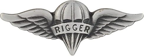 MEDALS OF AMERICA EST. 1976 Army Parachute Rigger Badge Regulation Size Silver Oxide in Saudi Arabia