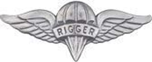 MEDALS OF AMERICA EST. 1976 Army Parachute Rigger Badge Regulation Size Silver Oxide in Saudi Arabia