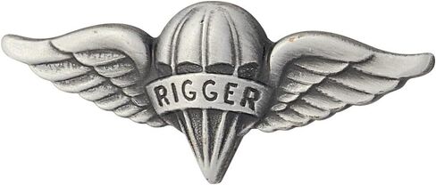 MEDALS OF AMERICA EST. 1976 Army Parachute Rigger Badge Regulation Size Silver Oxide in Saudi Arabia