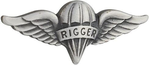 MEDALS OF AMERICA EST. 1976 Army Parachute Rigger Badge Regulation Size Silver Oxide in Saudi Arabia