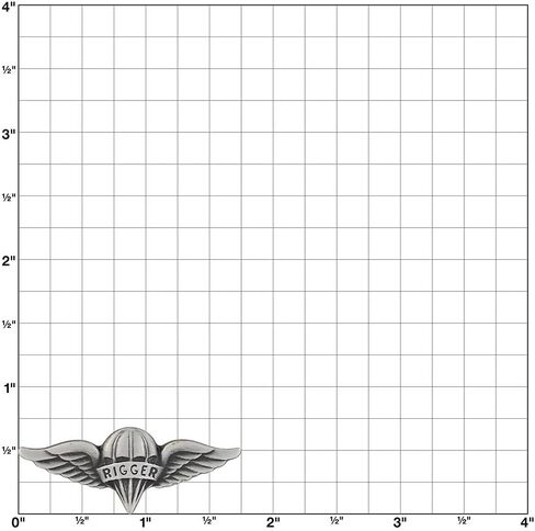 MEDALS OF AMERICA EST. 1976 Army Parachute Rigger Badge Regulation Size Silver Oxide in Saudi Arabia