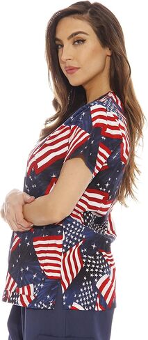 Dreamcrest Women's Scrub Tops Holiday Scrubs in Kuwait