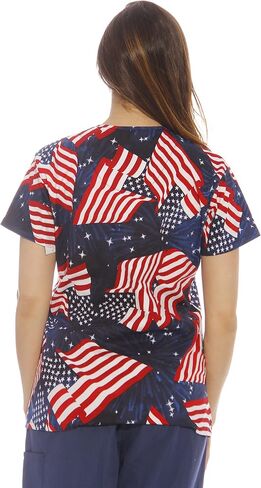 Dreamcrest Women's Scrub Tops Holiday Scrubs in Kuwait
