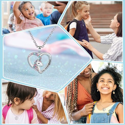 Shonyin Kindergarten Preschool Graduation Necklace for Girls Daughter Granddaughter Niece Sister Student (Unicorn- wish the little girl luck, brave, happy) in Kuwait