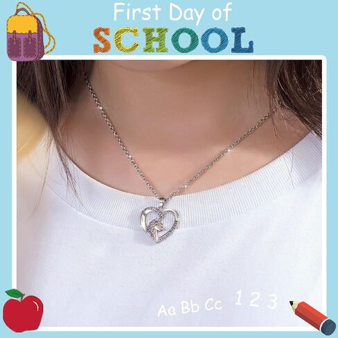 Shonyin Kindergarten Preschool Graduation Necklace for Girls Daughter Granddaughter Niece Sister Student (Unicorn- wish the little girl luck, brave, happy) in Kuwait