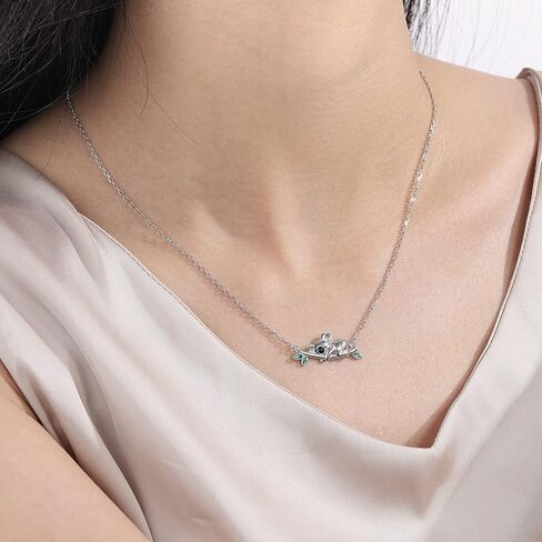 قلادة كوالا من الفضة الاسترليني عيار 925 للنساء - قلادة كوالا على شكل حيوانات، هدايا عيد الميلاد للبنات المراهقات، فضة استرلينية، بدون احجار كريمة in Kuwait