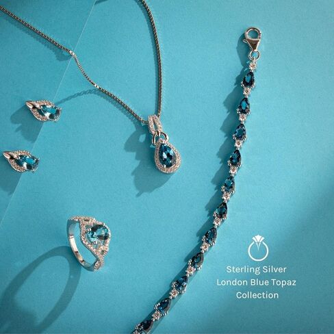 London Blue Topaz Trillion Stud Earrings Sterling Silver 1.50 Carats in Saudi Arabia