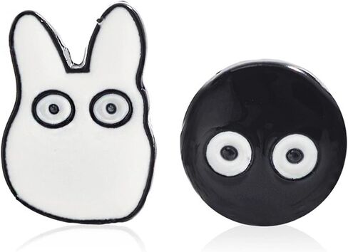 أقراط Soot Sprite - أقراط أذن كرتونية لطيفة وفريدة من نوعها غير متماثلة للنساء والفتيات in Saudi Arabia