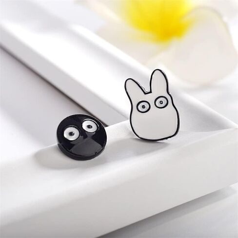 أقراط Soot Sprite - أقراط أذن كرتونية لطيفة وفريدة من نوعها غير متماثلة للنساء والفتيات in Saudi Arabia