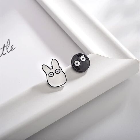 أقراط Soot Sprite - أقراط أذن كرتونية لطيفة وفريدة من نوعها غير متماثلة للنساء والفتيات in Saudi Arabia