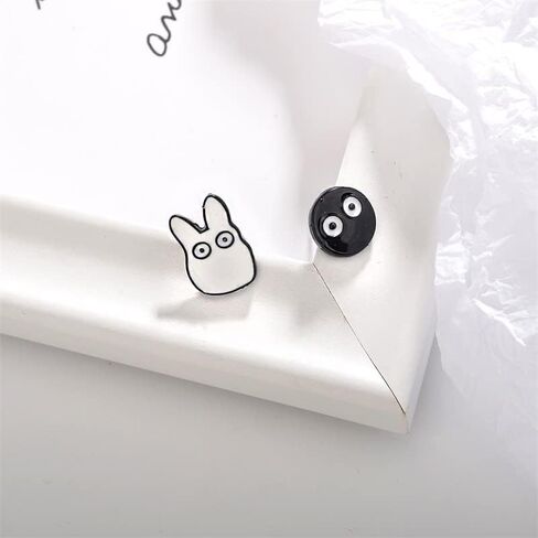 أقراط Soot Sprite - أقراط أذن كرتونية لطيفة وفريدة من نوعها غير متماثلة للنساء والفتيات in Saudi Arabia