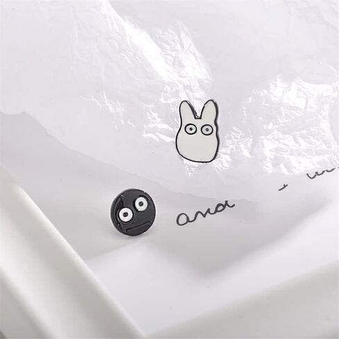 أقراط Soot Sprite - أقراط أذن كرتونية لطيفة وفريدة من نوعها غير متماثلة للنساء والفتيات in Saudi Arabia
