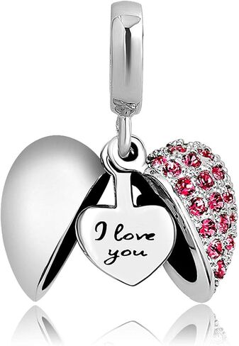 KunBead I Love You Heart Birthstone Charms for Bracelets Birthday Gift for Grandma Sister Mom Best Friend in Kuwait