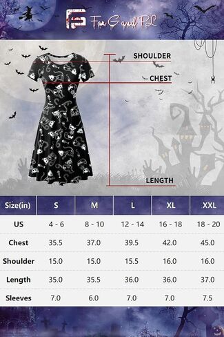 Halloween Dress for Women Short Sleeves Printed Vintage Style A-Line Party Dresses in Saudi Arabia