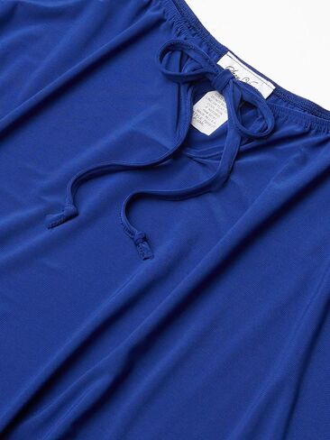 Star Vixen Women's Petite 3/4 Sleeve Peasant Elastic-Hem Keyhole-tie Top in Saudi Arabia