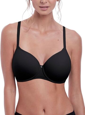 Fantasie Womens Aura Moulded Underwire Seamless T-Shirt Bra, Black, 30D in Saudi Arabia