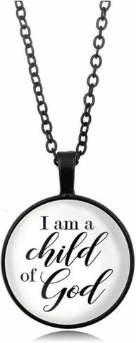 Fuqimanman2020 Bible Verse Christian Cross Necklace I Am A Child of God Necklace，Baptism Gifts, Communion Gifts，Baby Shower, Godchild Women Teen Girl Gift in Saudi Arabia
