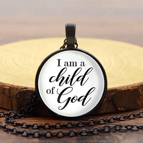 Fuqimanman2020 Bible Verse Christian Cross Necklace I Am A Child of God Necklace，Baptism Gifts, Communion Gifts，Baby Shower, Godchild Women Teen Girl Gift in Saudi Arabia