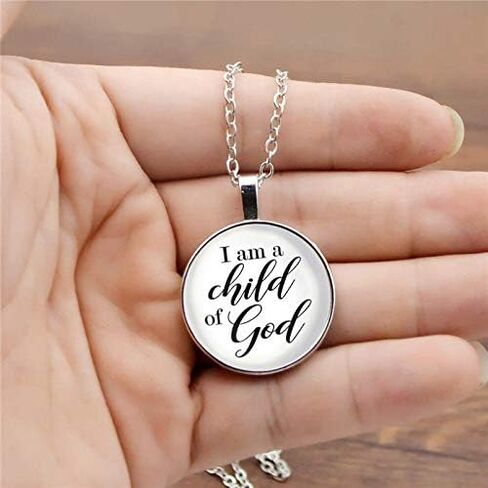 Fuqimanman2020 Bible Verse Christian Cross Necklace I Am A Child of God Necklace，Baptism Gifts, Communion Gifts，Baby Shower, Godchild Women Teen Girl Gift in Saudi Arabia